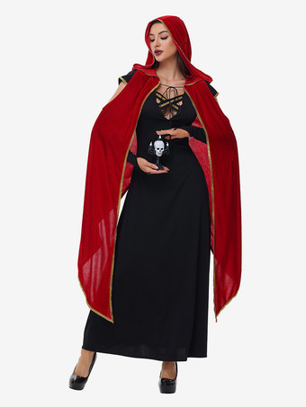 ハロウィン ヴァンパイア レッド セクシー マント ドレス セット ホリデー コスチューム