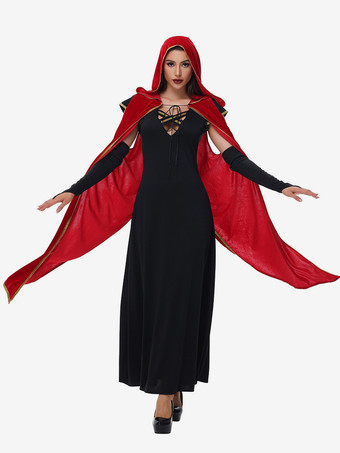 ハロウィン ヴァンパイア レッド セクシー マント ドレス セット ホリデー コスチューム