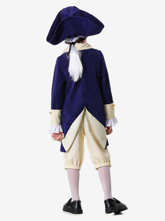 コスチューム ディープブルー レトロトップパンツセット ホリデーコスチューム