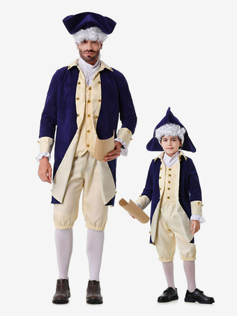 ディープブルーコスチューム ディープブルー レトロトップパンツセット ホリデーコスチューム