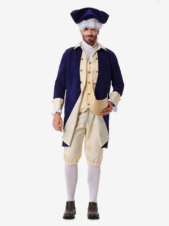 コスチューム ディープブルー レトロトップパンツセット ホリデーコスチューム