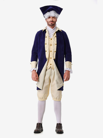 コスチューム ディープブルー レトロトップパンツセット ホリデーコスチューム