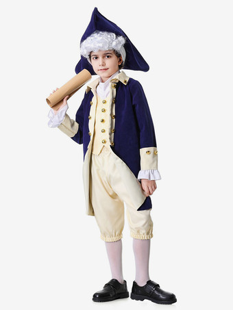 コスチューム ディープブルー レトロトップパンツセット ホリデーコスチューム