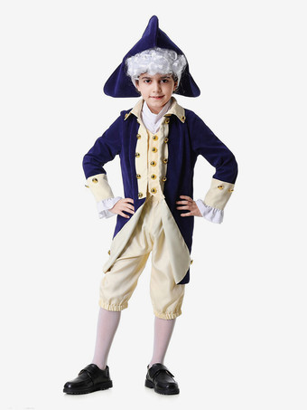 コスチューム ディープブルー レトロトップパンツセット ホリデーコスチューム