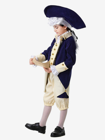 コスチューム ディープブルー レトロトップパンツセット ホリデーコスチューム