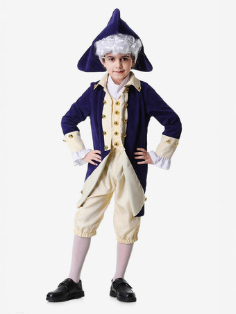 コスチューム ディープブルー レトロトップパンツセット ホリデーコスチューム