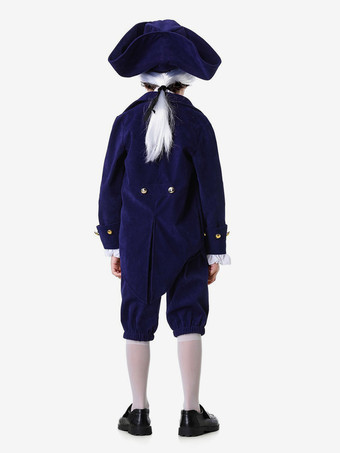 ディープブルー キッズ レトロパンツ 帽子セット ホリデーコスチューム