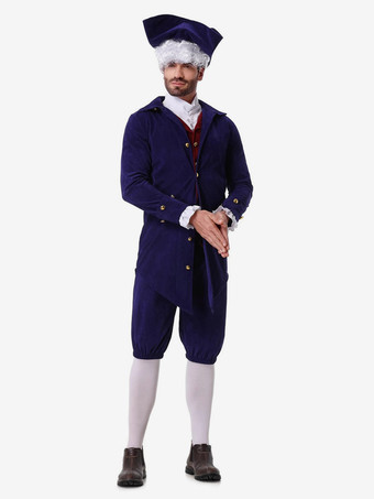 ディープブルー キッズ レトロパンツ 帽子セット ホリデーコスチューム