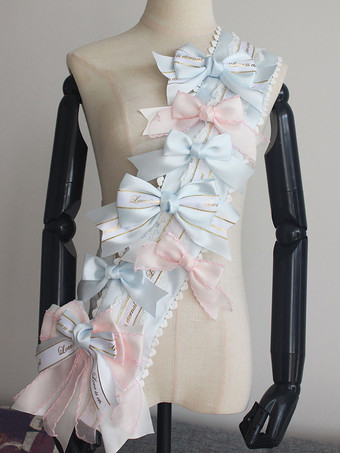 ライトスカイブルーアカデミックロリータアクセサリーライトスカイブルーリボンアクセサリーその他