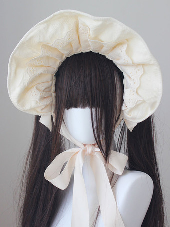 ロココ風ロリータ帽子 リボン フリル アクセサリー ポリエステル ピンク ロリータ アクセサリー