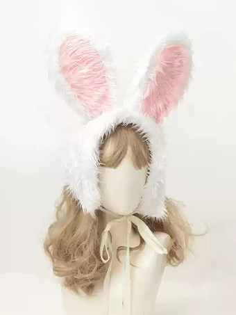 ホワイト ロココ風ロリータアクセサリー黒帽子カラーブロックその他