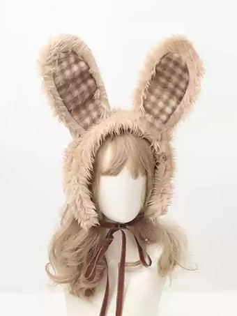 ブラウン ロココ風ロリータアクセサリー黒帽子カラーブロックその他