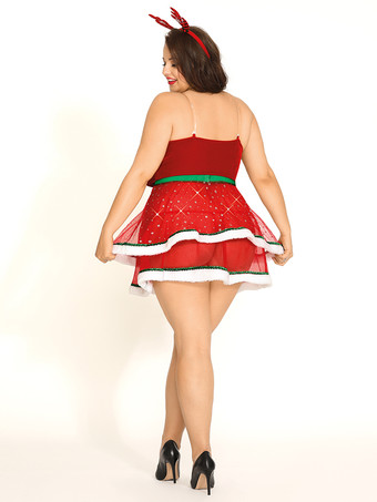 クリスマス用コスチューム3点セット パンティ付き