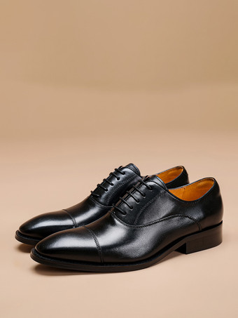 メンズ ドレスシューズ オックスフォード モダン スクエアトゥ フォーマル プロム ウェディングシューズ