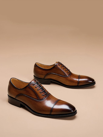 メンズ ドレスシューズ オックスフォード モダン スクエアトゥ フォーマル プロム ウェディングシューズ