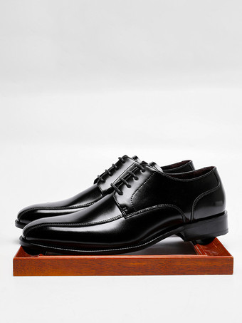 男性用ドレスシューズ ファッション スクエアトゥ PUレザー ダービー プロム ウェディングシューズ