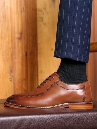 メンズドレスシューズファッションスクエアトゥレザープロムウェディングシューズ