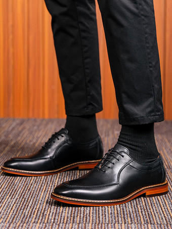 メンズドレスシューズファッションスクエアトゥレザープロムウェディングシューズ