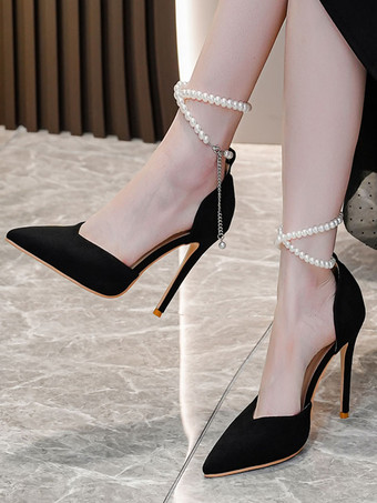 ウェディングシューズ ブライダルパンプス サテン ポインテッドトゥ