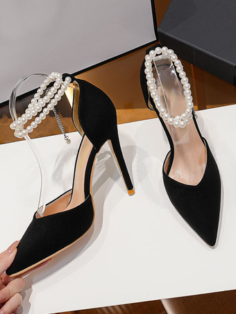 ウェディングシューズ ブライダルパンプス サテン ポインテッドトゥ