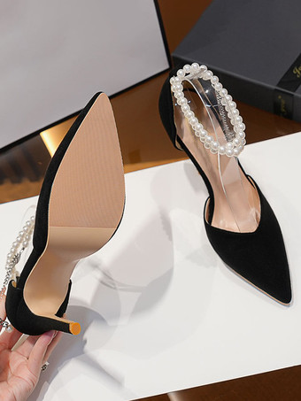 ウェディングシューズ ブライダルパンプス サテン ポインテッドトゥ