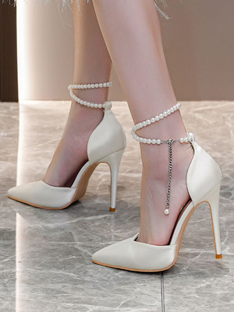 ウェディングシューズ ブライダルパンプス サテン ポインテッドトゥ