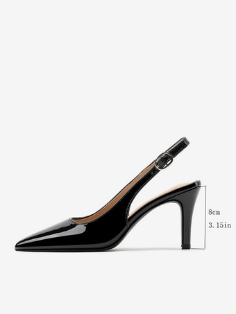 ブライダルシューズ ブラック ブライダルシューズ パテントPUアッパー ポインテッドトゥ