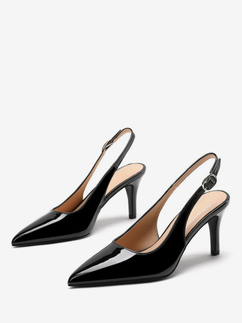 ブラック ブライダルシューズ ブラック ブライダルシューズ パテントPUアッパー ポインテッドトゥ