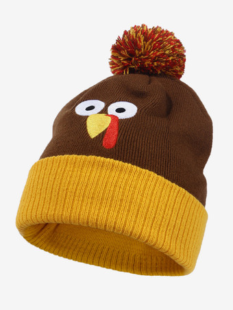 ブラウン休日コスチューム 感謝祭 ライトブラウン 感謝祭帽子