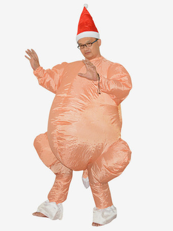 感謝祭コスチューム オレンジ メンズ 長袖 ジャンプスーツ