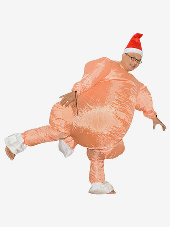 感謝祭コスチューム オレンジ メンズ 長袖 ジャンプスーツ