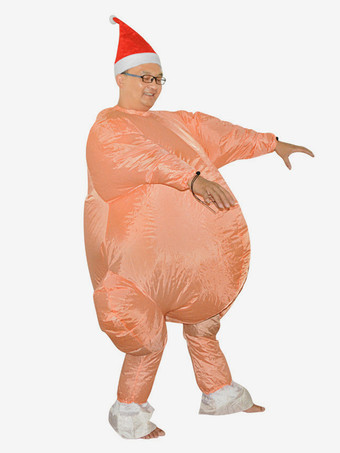 感謝祭コスチューム オレンジ メンズ 長袖 ジャンプスーツ