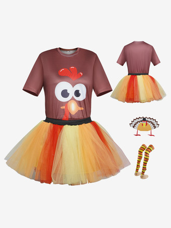 イエロー コスチューム 感謝祭 黄色のドレス 帽子付き