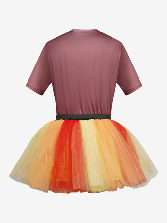 コスチューム 感謝祭 黄色のドレス 帽子付き