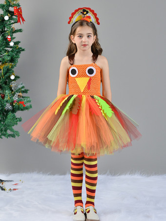 感謝祭のコスチューム 黄色の感謝祭ドレス