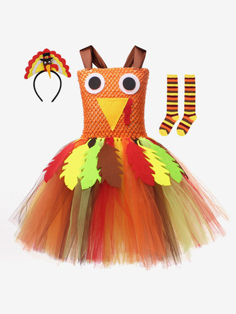 感謝祭のコスチューム 黄色の感謝祭ドレス