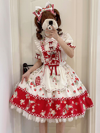 Robe Sweet Lolita en polyester pull sans manches robe Sweet Lolita