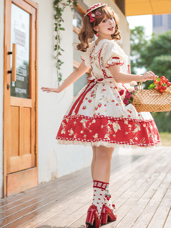 Robe Sweet Lolita en polyester pull sans manches robe Sweet Lolita