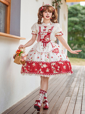 Robe Sweet Lolita en polyester pull sans manches robe Sweet Lolita