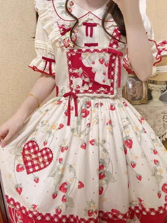 Robe Sweet Lolita en polyester pull sans manches robe Sweet Lolita