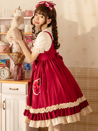 Vestido dulce lolita de poliéster sin mangas Vestido dulce lolita