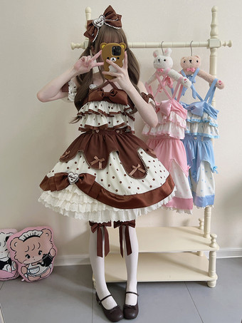 スイートロリータドレス ポリエステル ノースリーブ スイートロリータドレス