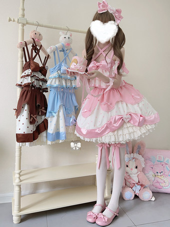 スイートロリータドレス ポリエステル ノースリーブ スイートロリータドレス