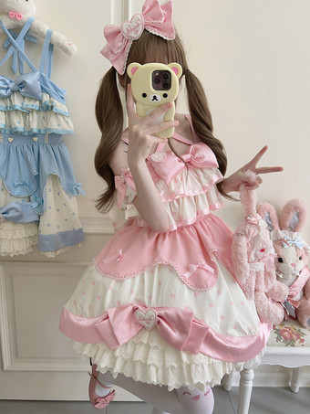 スイートロリータドレス ポリエステル ノースリーブ スイートロリータドレス