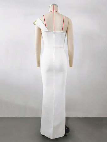 カクテルドレス付き モダン ボールガウン フロアレングス Vネック 花柄 ポリエステル