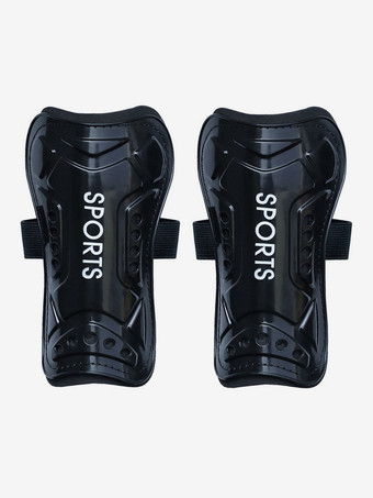 negro Espinilleras de fútbol para hombre protección negra accesorios para correr