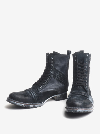 ブラック メンズ マーティン ワークブーツ 牛革 クラシック ブラック ショート アンクルブーツ