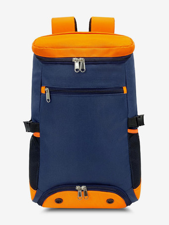 オレンジ 男性用バックパック レッド サイクリング パッチワークバッグ