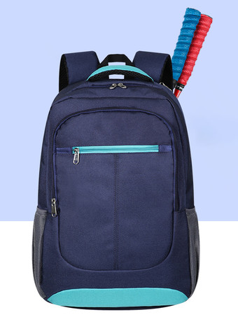 ライトスカイブルー男性用バックパック レッド サイクリング パッチワークバッグ