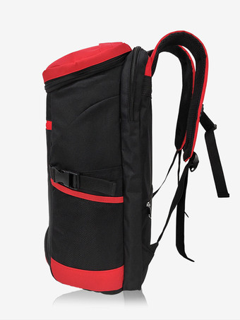 男性用バックパック レッド サイクリング パッチワークバッグ